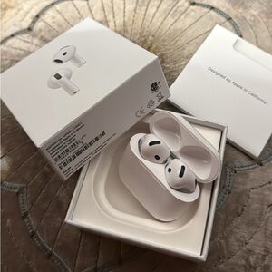 Apple AirPods 4s with White Charging Case and Active Noise Cancellation